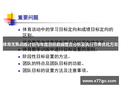 体育无氧训练计划与年度目标数据整合分析及执行节奏优化方案